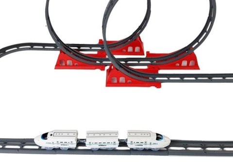Pociąg Tor Wyścigowy Dwie Pętle 126 cm LEAN Toys