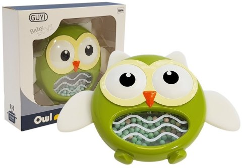 Sowa Grzechotka Gryzaczek Dziecięca Zielona LEAN Toys