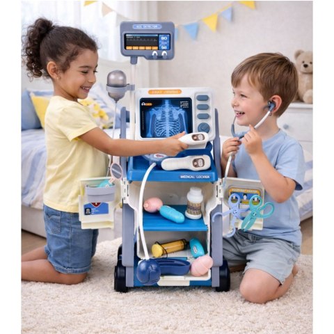 Zestaw Małego Doktora Stetoskop Światła Niebieski LEAN Toys