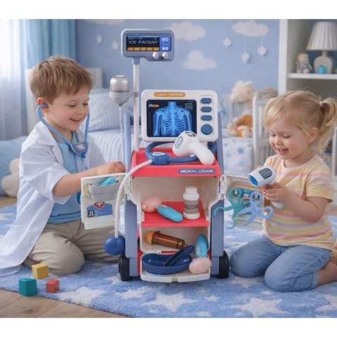 Zestaw Małego Doktora Stetoskop Światła Różowy LEAN Toys