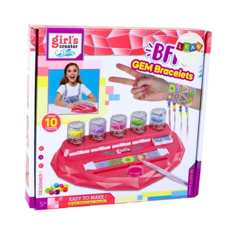 Zestaw do Robienia Bransoletek Diamenciki Wyklejanie Serce LEAN Toys
