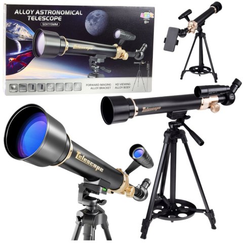 Teleskop Astronomiczny Edukacyjny Aluminiowy Akcesoria Statyw 1.35 M LEAN Toys