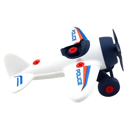 Zestaw Kreatywny DIY Samolot do Skręcania Policyjny Śrubokręt LEAN TOYS