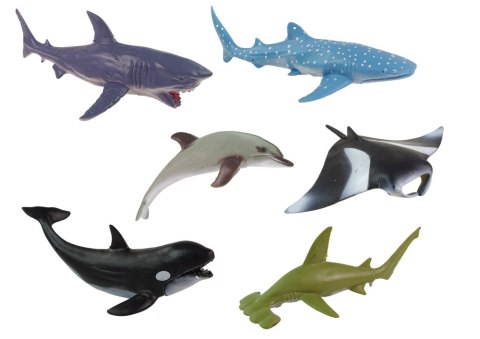 Zwierzęta Morskie Ryby Zestaw Figurki W Pudełku Akcesoria 24 szt. LEAN Toys