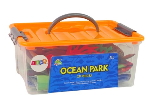 Zwierzęta Morskie Ryby Zestaw Figurki W Pudełku Akcesoria 24 szt. LEAN Toys