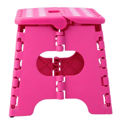 Stołek Składany Podnóżek Stopień Taboret Antypoślizgowy Różowy 24 x 19 cm LEAN