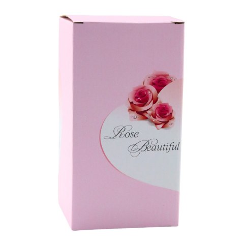 Wieczne 2 Róże w Kopule z Oświetleniem LED i Płatkami Róż Czerwone 21x11cm LEAN