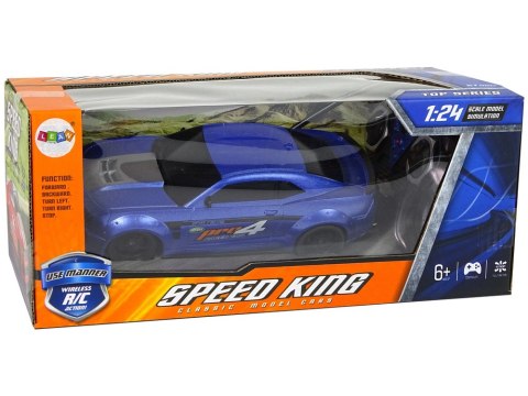 Zdalnie Sterowane Auto Sportowe 1:24 Wyścigi Niebieski Przyciemniane Szyby LEAN Toys