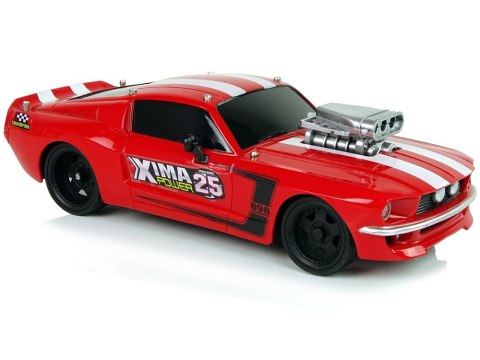 Auto Sportowe R/C 1:16 Czerwone Białe Pasy Pilot LEAN Toys