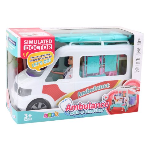 Mobilny Szpital Karetka Ambulans Z Noszami 2W1 Lalka Doktor Akcesoria LEAN Toys