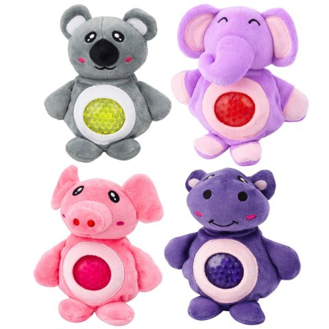 Pluszak Do Ściskania Ugniatania Gniotek z Kulkami Wodnymi Słoń Świnka 15 cm LEAN Toys
