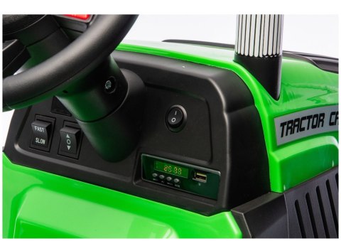 Traktor Na Akumulator CH9959B Z Przyczepą Jasno Zielony 24V LEAN CARS