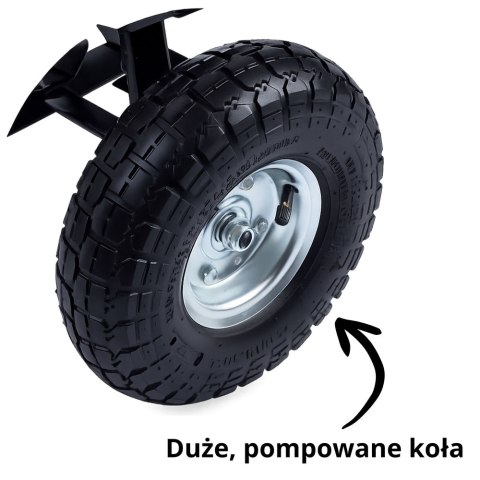 Wózek Ogrodowy Transportowy Wyjmowana Odchylana Taca Zielony 120 kg LEAN