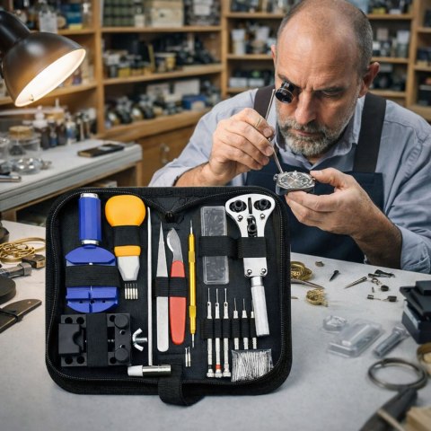 Zestaw Naprawczy Do Zegarków Profesjonalne Narzędzia Etui 147 el. LEAN