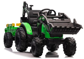 Koparka Z Naczepą Na Akumulator SX2068 Zielona LEAN CARS