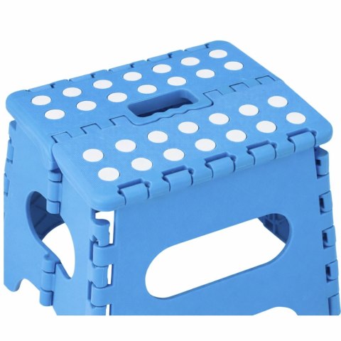 Stołek Składany Podnóżek Stopień Taboret Antypoślizgowy Niebieski 24x19 cm LEAN