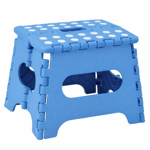 Stołek Składany Podnóżek Stopień Taboret Antypoślizgowy Niebieski 24x19 cm LEAN