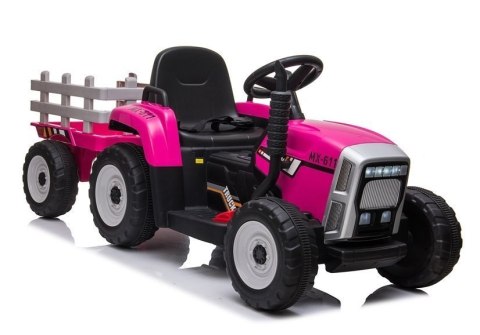Traktor na Akumulator z Przyczepą XMX611 Różowy LEAN CARS