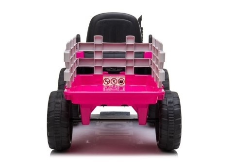 Traktor na Akumulator z Przyczepą XMX611 Różowy LEAN CARS