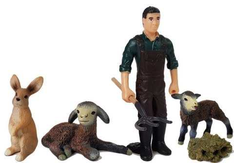 Zestaw Figurek Farma Zwierzęta Domowe Rolnik LEAN Toys