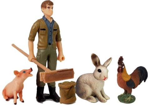 Zestaw Figurek Farma Zwierzęta Domowe Rolnik LEAN Toys
