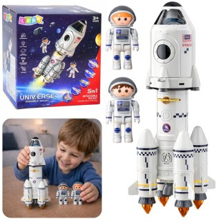 Zabawka Edukacyjna Rakieta Kosmiczna 5w1 Astronauci Światła Dźwięki LEAN Toys