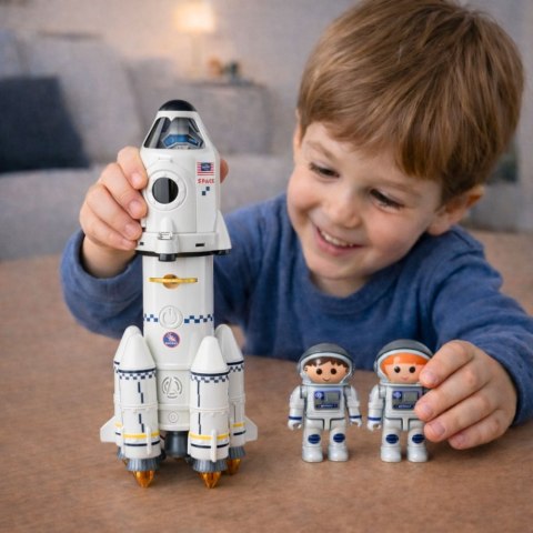 Zabawka Edukacyjna Rakieta Kosmiczna 5w1 Astronauci Światła Dźwięki LEAN Toys