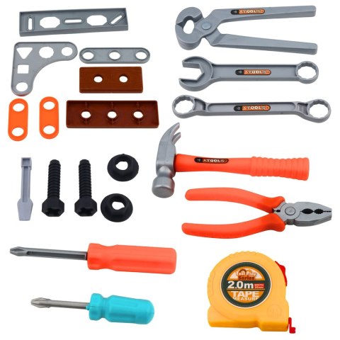 Zestaw Majsterkowicza Piła Łańcuchowa Kask Okulary Narzędzia Dźwięki LEAN Toys