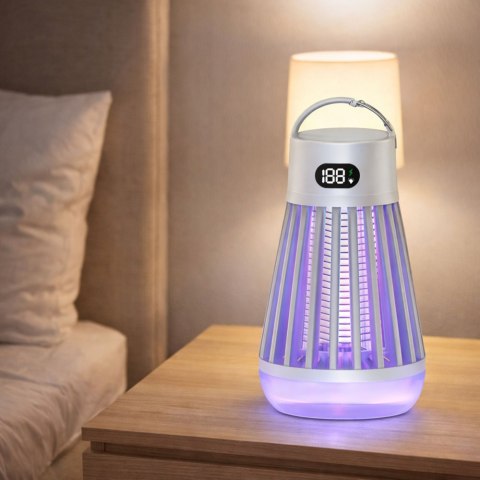 Elektryczna Lampka Owadobójcza Na Komary Światło UV Biała LEAN
