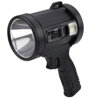 Latarka LED Szperacz Solarna 6 Trybów Powerbank Wymienne Filtry 23 cm LEAN