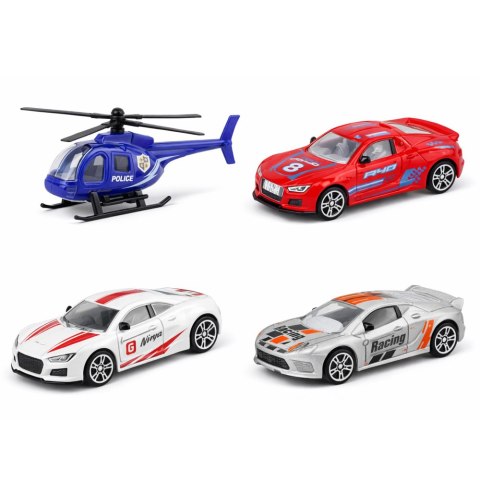 Parking Wielopoziomowy 4 Poziomy Z Windą Helikopter Autka 70 el. LEAN Toys