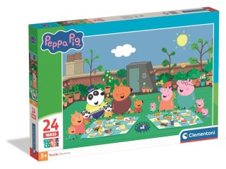 Puzzle 24 MAXI Super Color ŚWINKA PEPPA Clementoni 24834 Clementoni