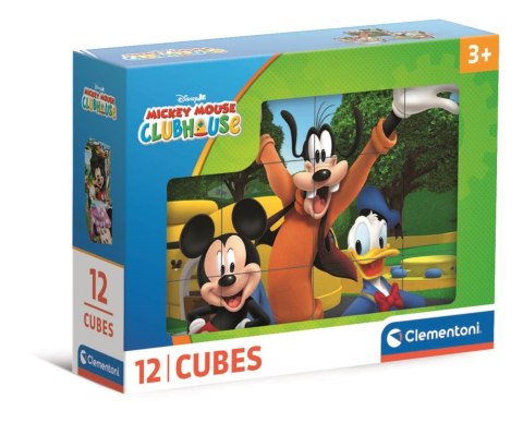 Puzzle 12 Klocków Sześcianów DISNEY KLUB PRZYJACIÓŁ MYSZKI MIKI Clementoni 41348 Clementoni
