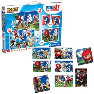 Zestaw Edukacyjny Puzzle Memo Klocki SONIC Clementoni 18318 Clementoni