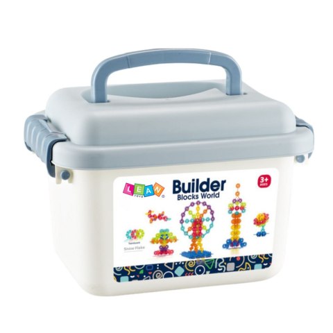 Zestaw Klocków Śnieżynki W Walizce Konstrukcyjne 140el LEAN Toys