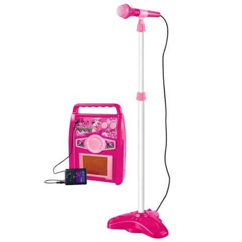 Gitara z Mikrofonem Strunami Wzmacniaczem Różowa LEAN Toys