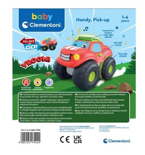 Samochód Pick-Up Handy Efekty Dźwiękowe Świetlne Clementoni 17544 Clementoni