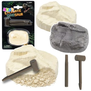 Zestaw Archeologiczny Wykopaliska Kamień z Dinozaurem Figurka Narzędzia LEAN TOYS
