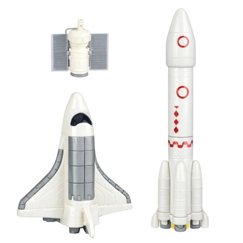 Zestaw Kosmiczny Kosmonauci Wieża Startowa Rakieta Wahadłowiec LEAN Toys