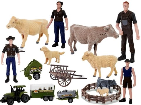 Duży Zestaw Do Złożenia Farma Traktor Zwierzęta Zagroda DIY LEAN Toys