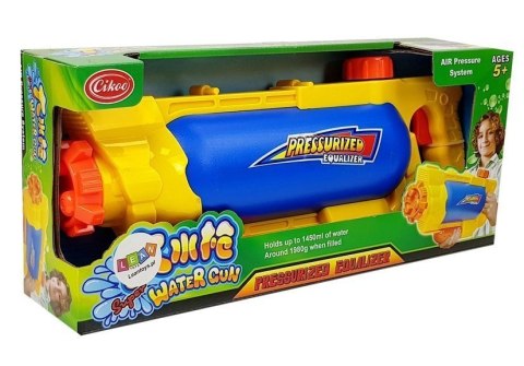Pistolet na Wodę ze Zbiornikiem 1450 ml Żółto- Niebieski LEAN Toys