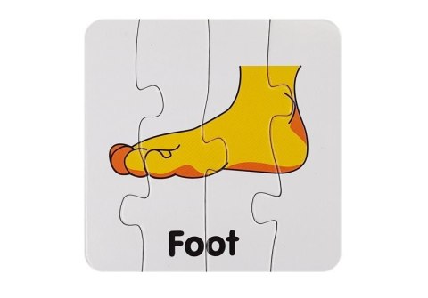 Puzzle Edukacyjne Układanka Części Ciała 10 Połączeń Angielski LEAN TOYS