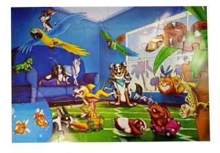 Puzzle Układanka Zwierzęta Domowe 48 elem LEAN Toys