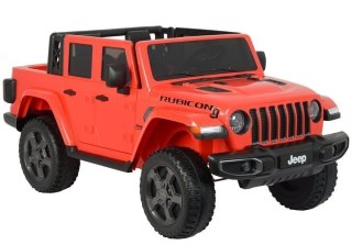 Samochód na akumulator Jeep Rubicon 6768R czerwony LEAN CARS