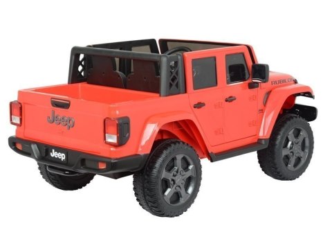 Samochód na akumulator Jeep Rubicon 6768R czerwony LEAN CARS
