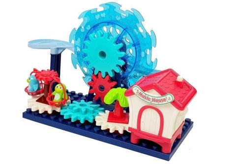 Zestaw Klocków ze Zjeżdzalnią Diabelski Młyn Koła Zębate na Baterie LEAN Toys