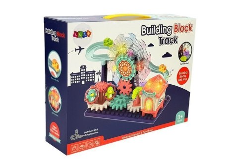 Zestaw Klocków ze Zjeżdzalnią Diabelski Młyn Koła Zębate na Baterie LEAN Toys