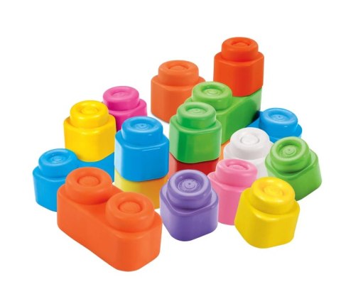 Clemmy Kolorowy Zestaw Woreczek 20 Miękkich Klocków Clementoni 17877 Clementoni