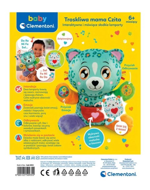 Interaktywne Słodkie Lamparty Troskliwa Mama Czita Język Polski Clementoni 50935 Clementoni