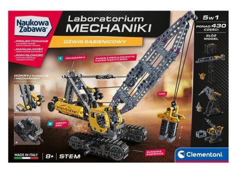 Naukowa Zabawa Laboratorium Mechaniki Dźwig Gąsienicowy Język Polski Clementoni 50402 Clementoni